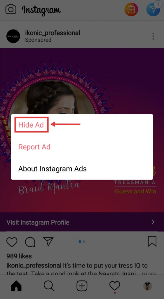 Hide Ads You Don't Find Relevant