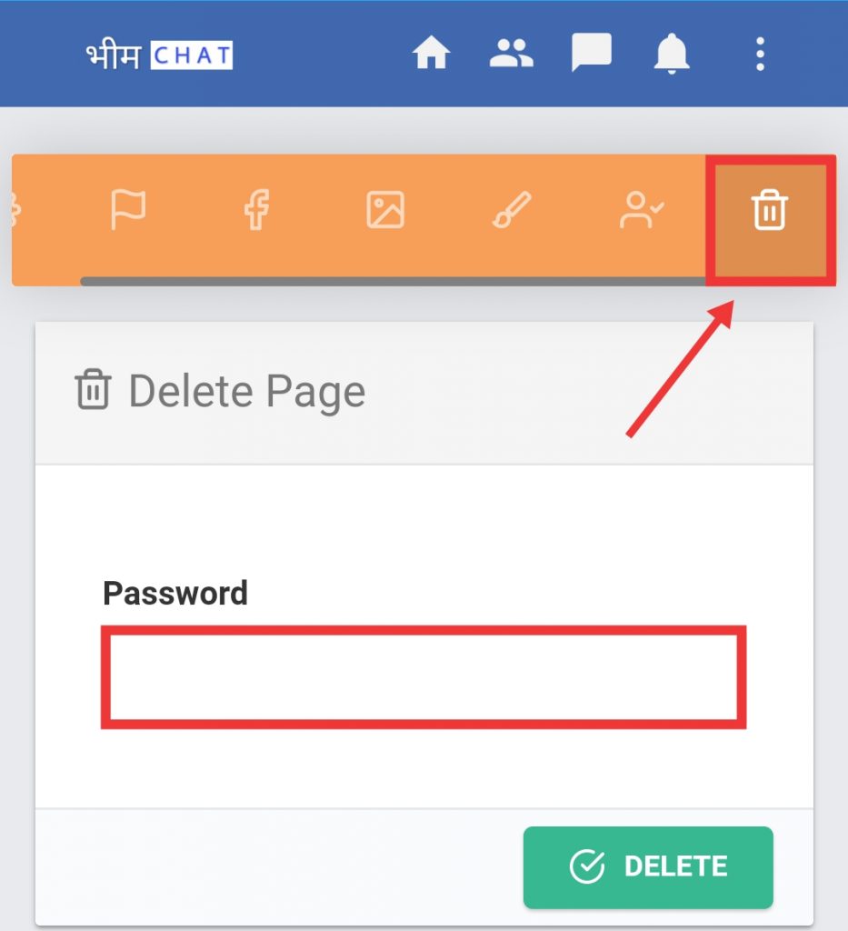 how to create BhimChat page