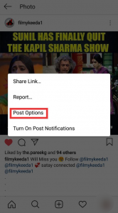 instagram post options