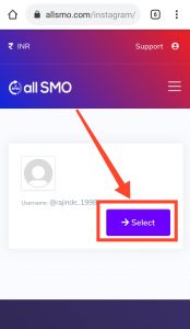 Instagram Followers Service Account Select all SMO