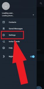 open settings by clicking three dots