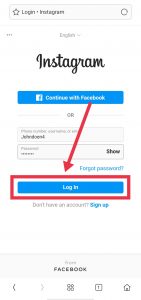 enter username and password to login